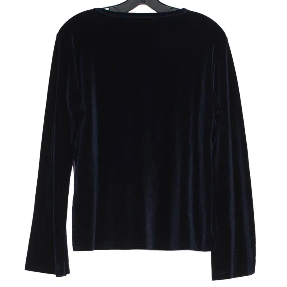 Velvet Top Whimsigoth Dark Fairy Boho Romantic Goth Festival Statement Navy XL - Picture 2 of 6